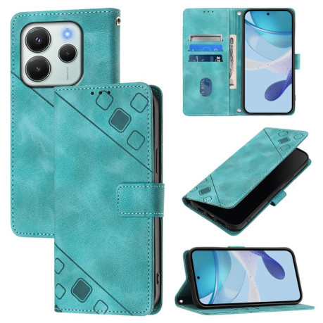 Чохол-книжка Skin-feel Embossed для Xiaomi Redmi Note 14 4G 164.84mm - зелений