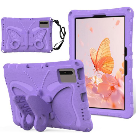 Противоударный чехол Butterfly Bracket EVA для Xiaomi Redmi Pad 2 /SE 11 2025 - фиолетовый