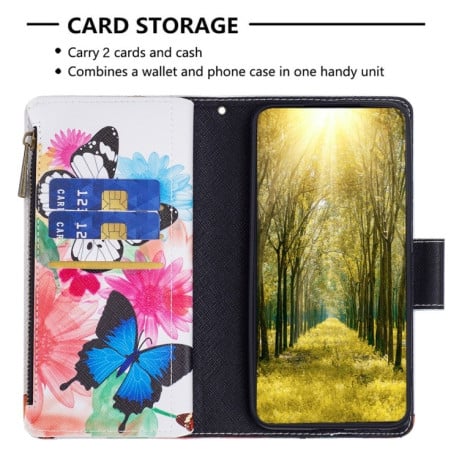 Чохол-гаманець Colored Drawing Pattern Zipper для Xiaomi Redmi A1/A2/Redmi A1+/A2+ - Two Butterflies