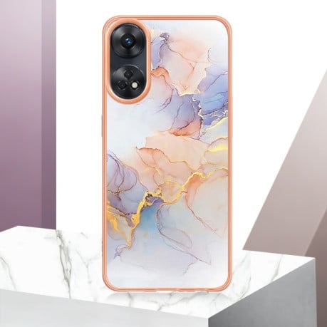 Протиударний чохол Electroplating IMD для OPPO Reno8 T 4G - Marble