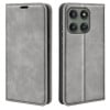 Чохол-книжка у стилі Retro м'яке покриття Skin Feel діловий дизайн на Motorola Edge 60 Pro - сірий
