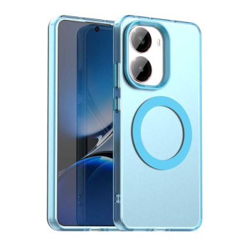 Противоударный чехол Candy Magsafe PC Hybrid TPU для Xiaomi Poco X7 Pro - синий