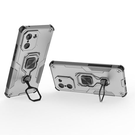 Протиударний чохол Metal Kickstand TPU Hybrid PC на OnePlus Ace 5 Racing / Nord CE5 - сірий