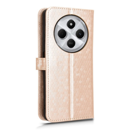 Чохол-книжка Honeycomb Dot для Xiaomi Redmi 14C 4G/Poco C75/Redmi A4 5G - золотий