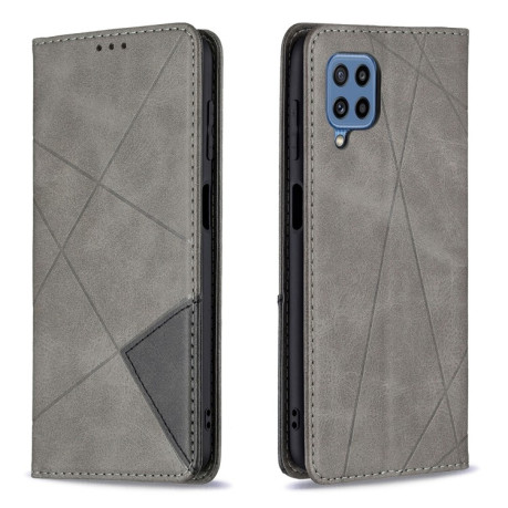 Чехол-книжка Rhombus Texture для Samsung Galaxy M32/A22 4G - серый