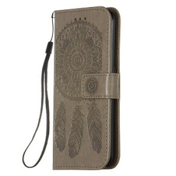 Чехол-книжка Dream Catcher Printing Horizontal Flip на Samsung Galaxy A01 - серый