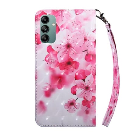 Чехол-книжка 3D Painting Leather для Samsung Galaxy A04s - Red Flower