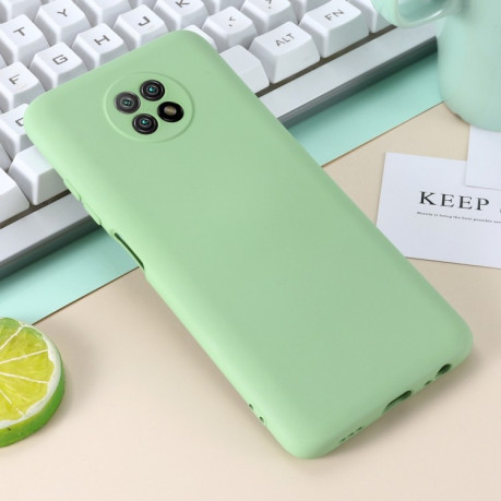 Силіконовий чохол Solid Color Liquid Silicone на Xiaomi Redmi Note 9T - зелений