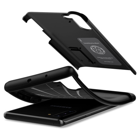 Оригинальный чехол Spigen Slim Armor для Samsung Galaxy Note 10+ Plus Black