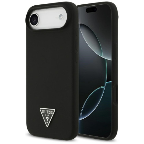 Оригинальный силиконовый чехол Guess Silicone Triangle Logo с MagSafe на iPhone Air - Black