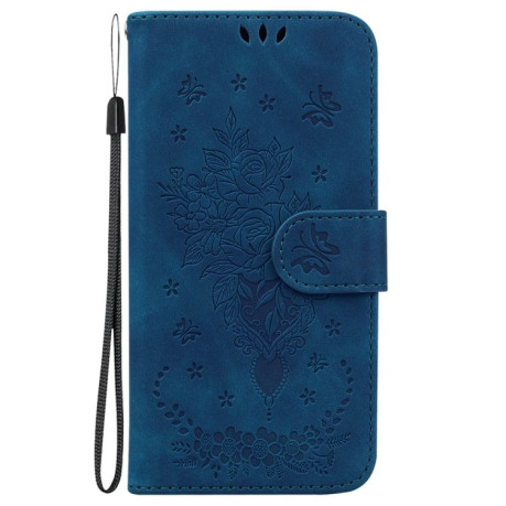 Чохол-книжка Butterfly Rose Embossed Samsung Galaxy A05 - синій