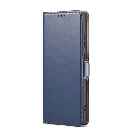 Шкіряний чохол-книжка Fierre Shann Genuine для Samsung Galaxy S24 Ultra - синій