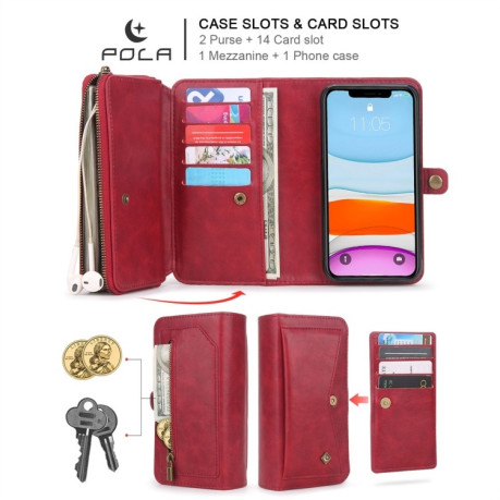 Чохол-гаманець POLA Multi-function для iPhone 11 – червоний