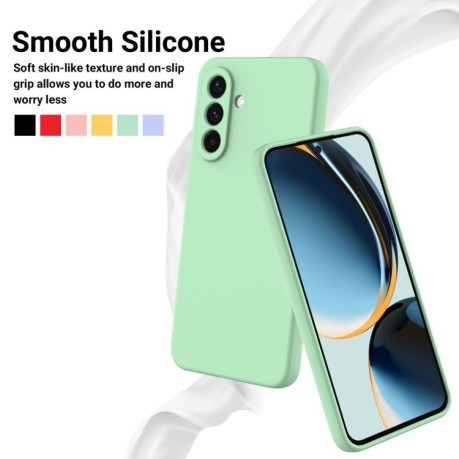 Силиконовый чехол Solid Color Liquid Silicone на Samsung Galaxy A17 4G - зеленый
