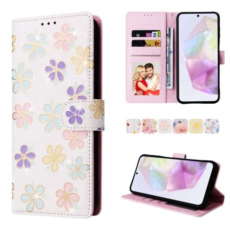 Чехол-книжка Bronzing Painting RFID для Samsung Galaxy A26 5G - Flower