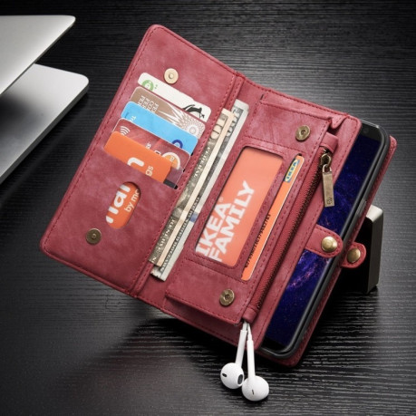 Шкіряний чохол-гаманець CaseMe на Samsung Galaxy S8/G950 Crazy Horse Texture -червоний