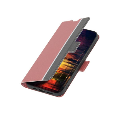 Чохол-книжка Twill Texture Side Button Samsung Galaxy M53 5G - рожевий