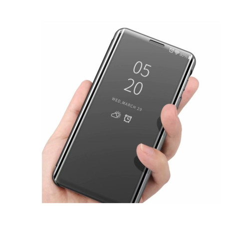 Чехол-книжка Clear View на Samsung Galaxy A02s - серебристый