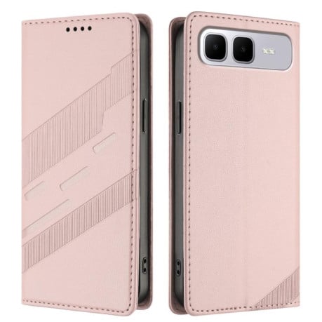 Чохол-книжка з фактурою Multi-functional Wallet Retro на Infinix Smart 10 Plus 4G - рожевий