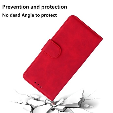 Чехол-книжка Skin Feel Pure Color для Xiaomi Poco C40/Redmi 10c - красный