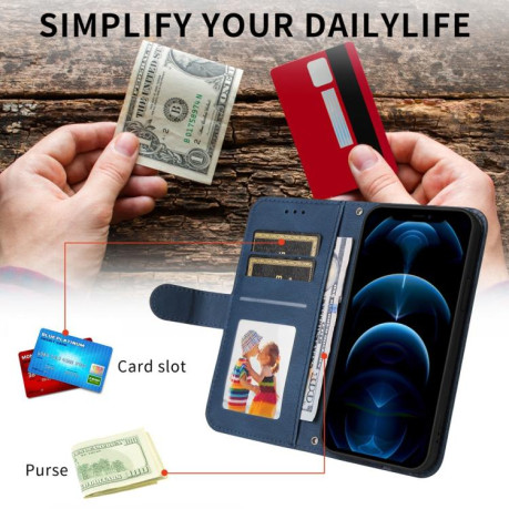 Чохол-книжка Skin Feel Life Tree для Motorola Moto G15/G15 Power - синій