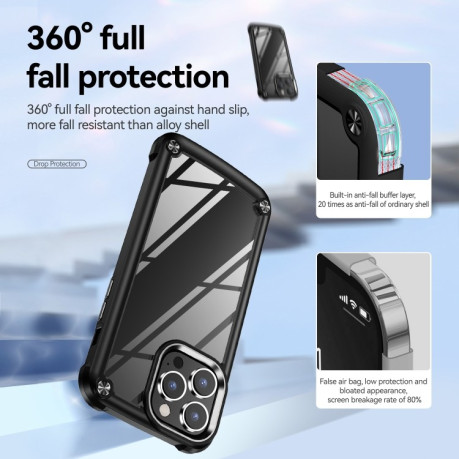 Противоударный чехол Lens Protection на iPhone 15 Pro - черный