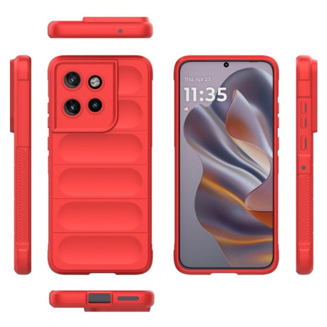 Силіконовий чохол Magic Flannel для Motorola Edge 50 Neo - червоний