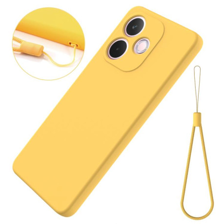 Силіконовий чохол Solid Color Liquid Silicone на OPPO A5 Pro 4G - жовтий