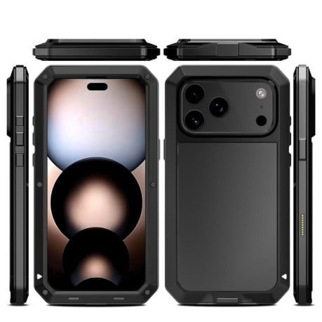 Противоударный чехол RedPepper Triple-proof Metal на iPhone 17 Pro - черный