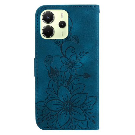 Чохол-книжка Lily Embossed Leather для Xiaomi Redmi Note 14 4G 164.84mm - синій