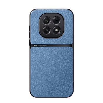 Чехол Litchi Leather Magnetic Full Coverage Shockproof на OPPO A5 5G Global - синий