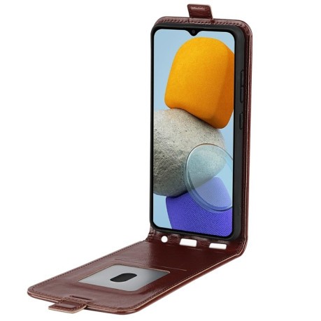 Флип-чехол R64 Texture Single на Samsung Galaxy M23 5G - коричневый