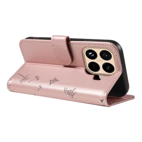Чехол-книжка Dandelion Embossed Pattern Flip Leather на Xiaomi 15T Pro 5G - золото