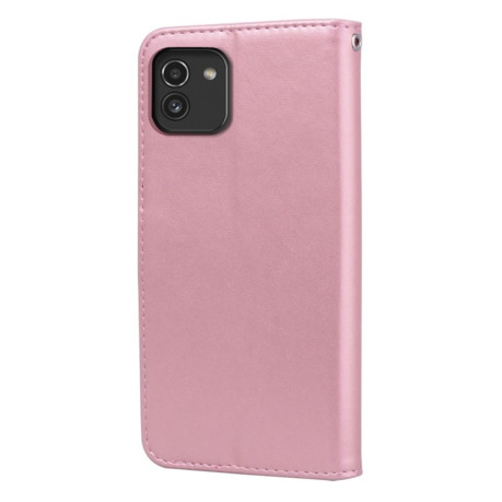 Чехол-книжка Rose Embossed для Samsung Galaxy A03/A04E - розовое золото