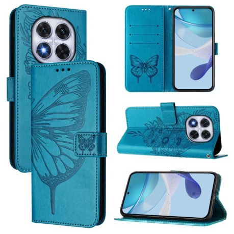 Чохол-книжка Embossed Butterfly для Xiaomi Poco X7 - синій