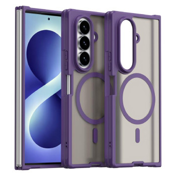 Чехол Fan Dun Series гибрид с Magsafe и защитой камеры на Samsung Galaxy Fold8 Ultra 5G — фиолетовый