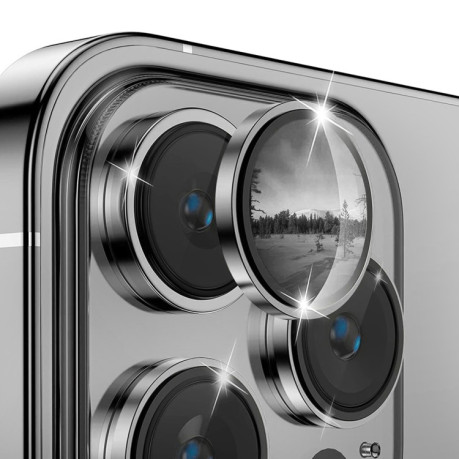 Захисне скло на камеру ENKAY AR Anti-reflection Camera Lens для iPhone 15 Pro / 15 Pro Max - сіре