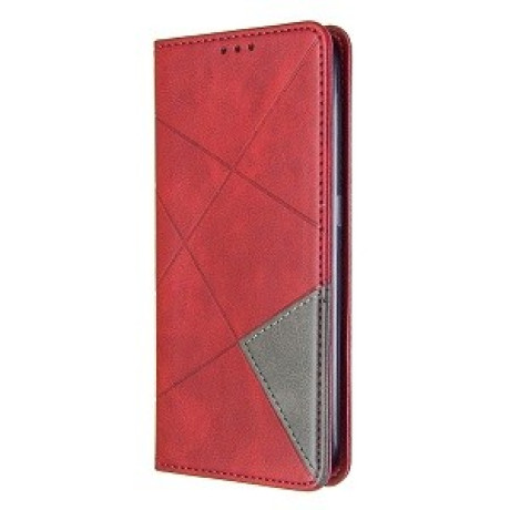 Чохол-книга Rhombus Texture на Samsung Galaxy A01 - червоний