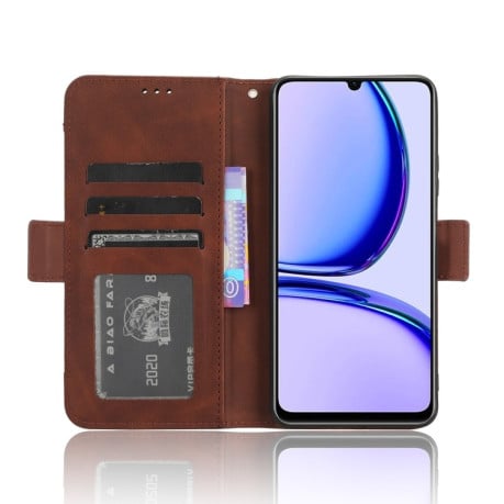 Чехол-книжка Skin Feel Calf на Realme Note 50 4G - коричневый