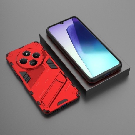 Противоударный чехол Punk Armor для Xiaomi Redmi 14C 4G/Poco C75/Redmi A4 5G - красный