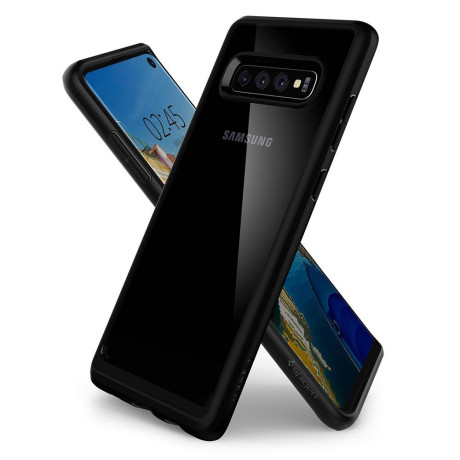 Оригинальный чехол Spigen Ultra Hybrid для Samsung Galaxy S10+ Plus Matte Black