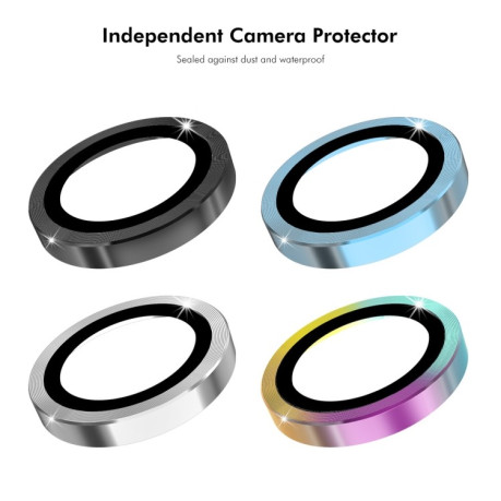 Захисне скло на камеру ENKAY 9H Aluminium для iPhone 16 Pro/16 Pro Max - фіолетове