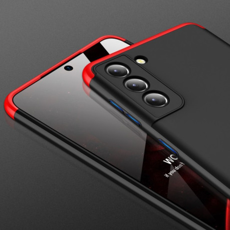 Противоударный чехол GKK Three Stage Splicing Full Coverage для Samsung Galaxy S21 Plus - черно-красный