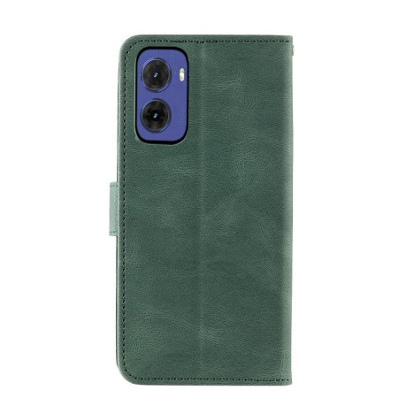 Чохол-книжка Nail Skin Feel Stitching Calf Texture Leather для Motorola Moto G05 - зелений