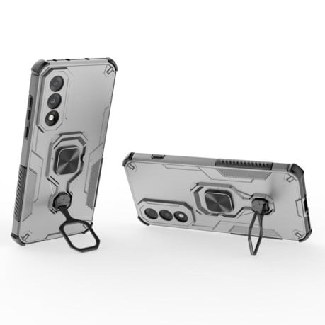 Противоударный чехол Metal Kickstand TPU Hybrid PC на OnePlus Ace 5 Ultra / Nord 5 - серый