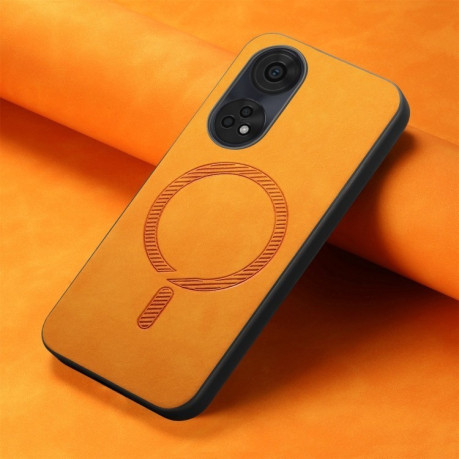 Чехол Retro Magsafe Magnetic на OPPO A3 Pro - желтый