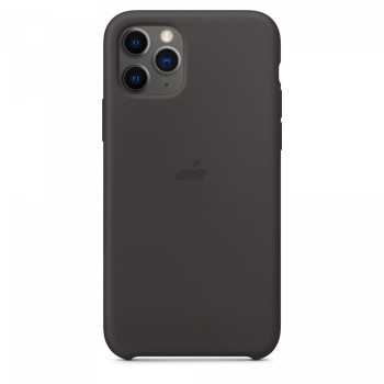 Силиконовый чехол Silicone Case Black на iPhone 11 Pro-премиальное качество