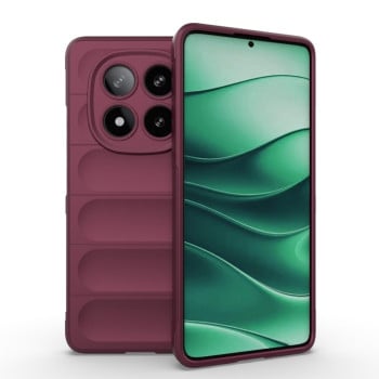 Силіконовий чохол Magic Flannel для Xiaomi Redmi Note 14 Pro 5G/Poco X7 - винно-червоний