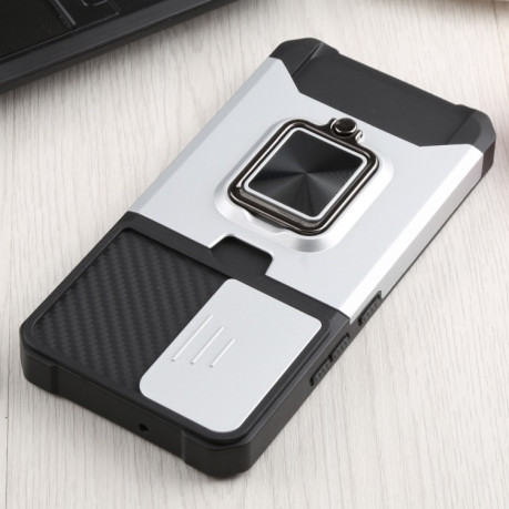 Протиударний чохол Sliding Camera Design для Samsung Galaxy S22 5G - сріблястий