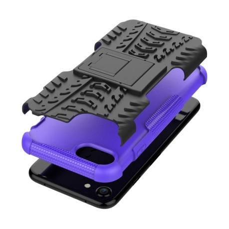 Противоударный чехол Tire Texture на iPhone SE 3/2 2022/2020/7/8 - фиолетовый